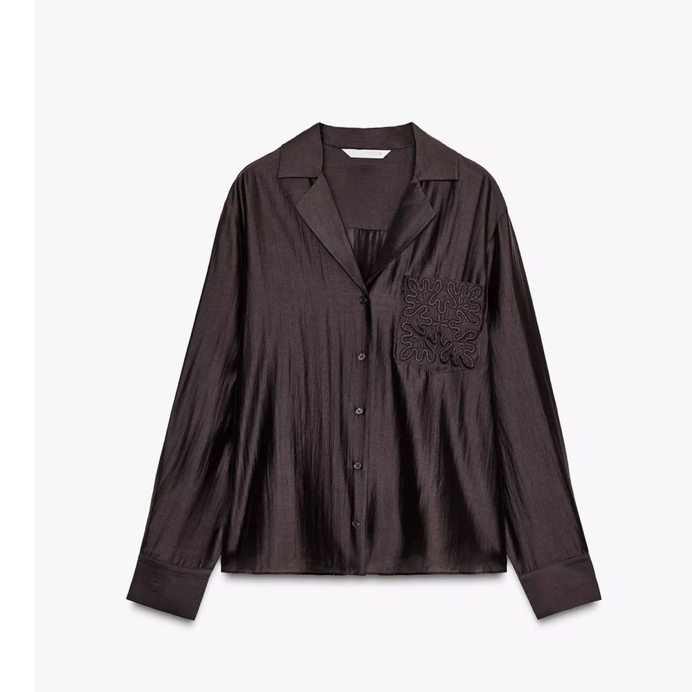 Zara Black Button Down Shirt